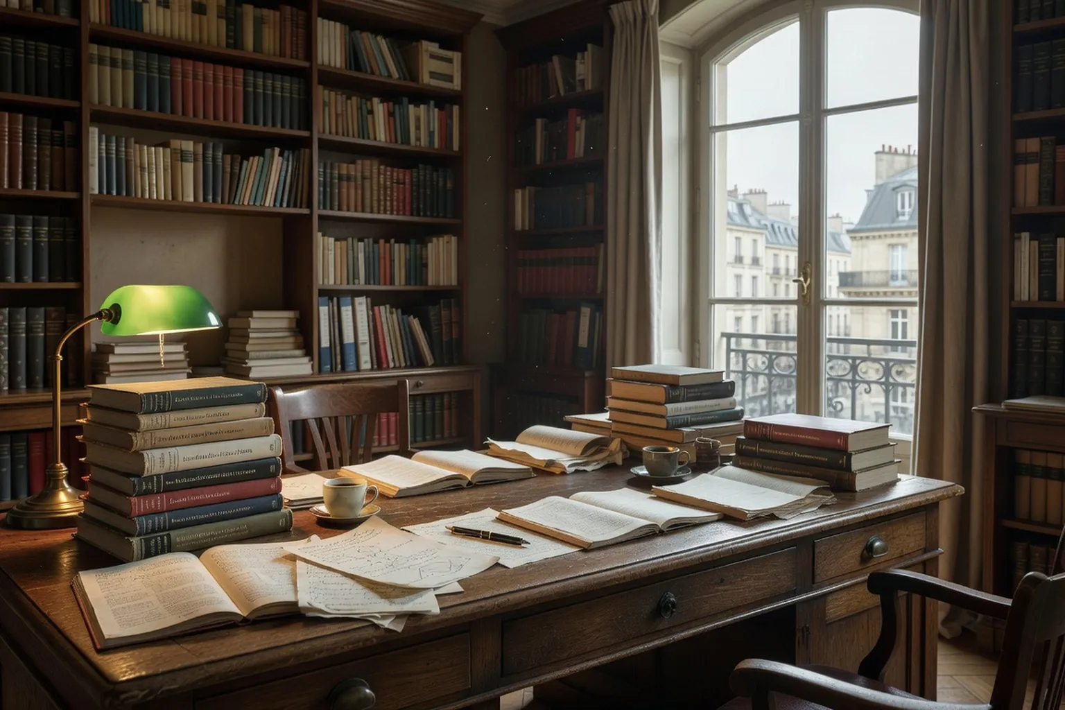 Salle de cours d’université française, étudiants en train de prendre des notes, ambiance studieuse