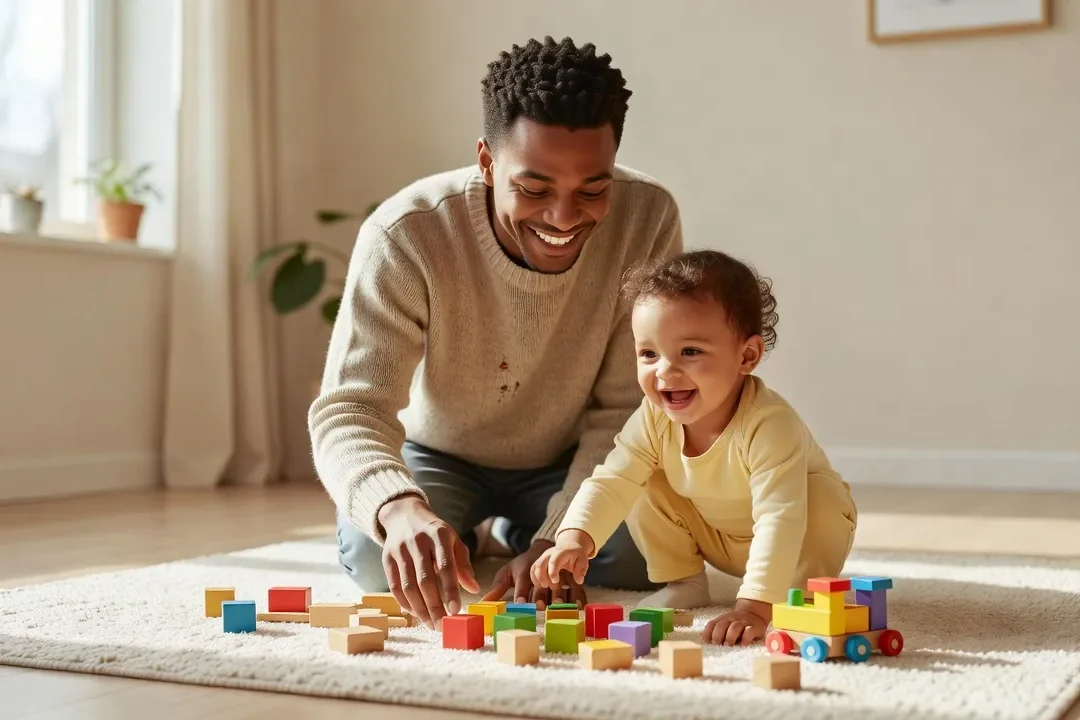 Parent et enfant en conversation calme