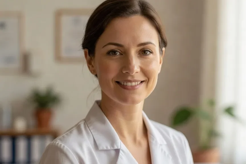 Dr. Sophie Renaud, sage-femme et psychologue périnatale, dans son cabinet à Bordeaux